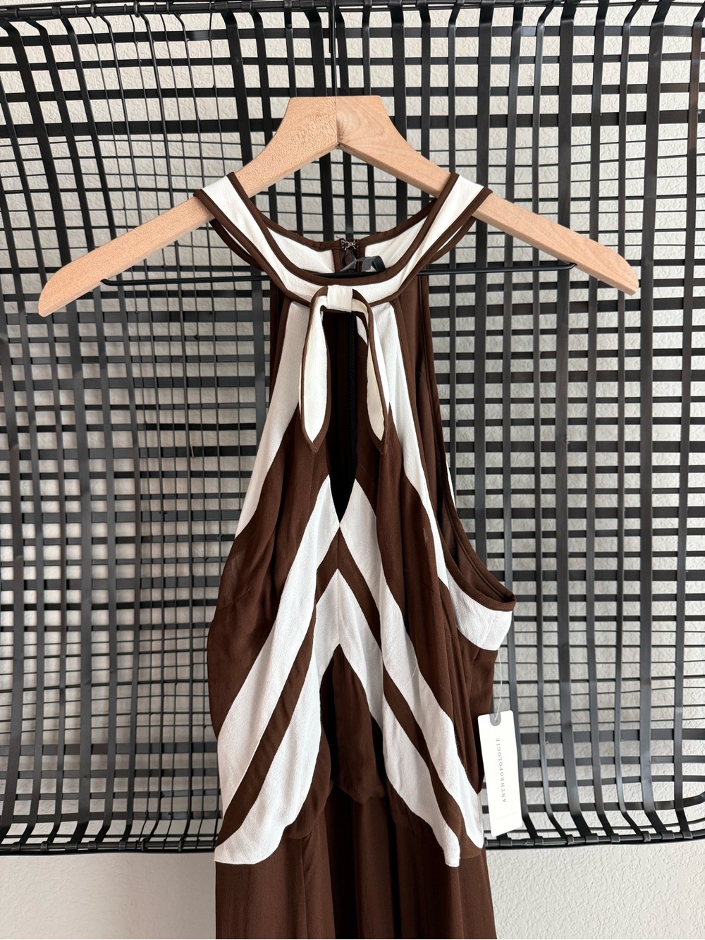Anthropologie Halter Maxi Dress brown - Picture 5 of 8